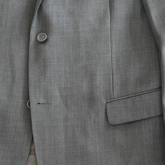 Caravelli 44L 36x34 Gray Sharkskin Super 150s Mens Jacket‎ Pants Suit